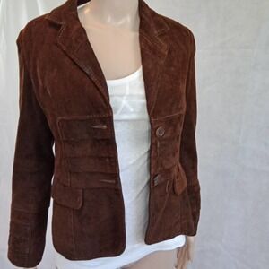 Seude leather dress jacket
